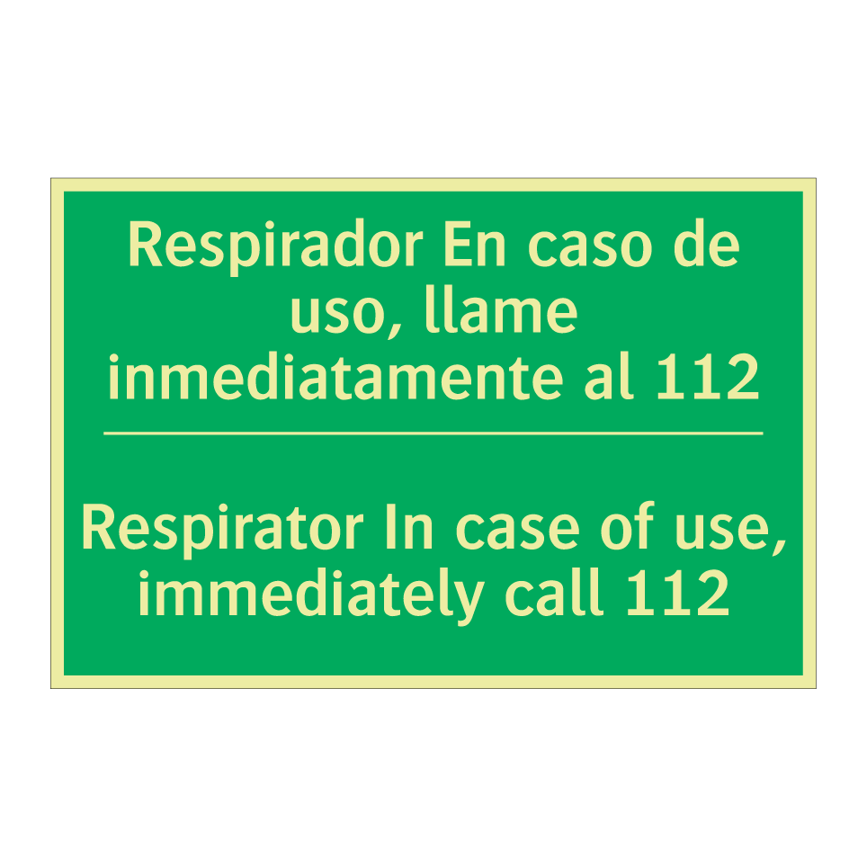 Respirador En caso de uso, /.../ - Respirator In case of use, /.../