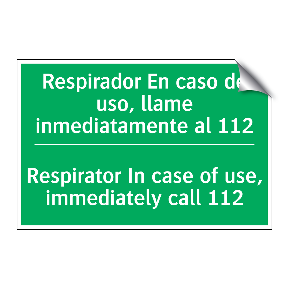 Respirador En caso de uso, /.../ - Respirator In case of use, /.../