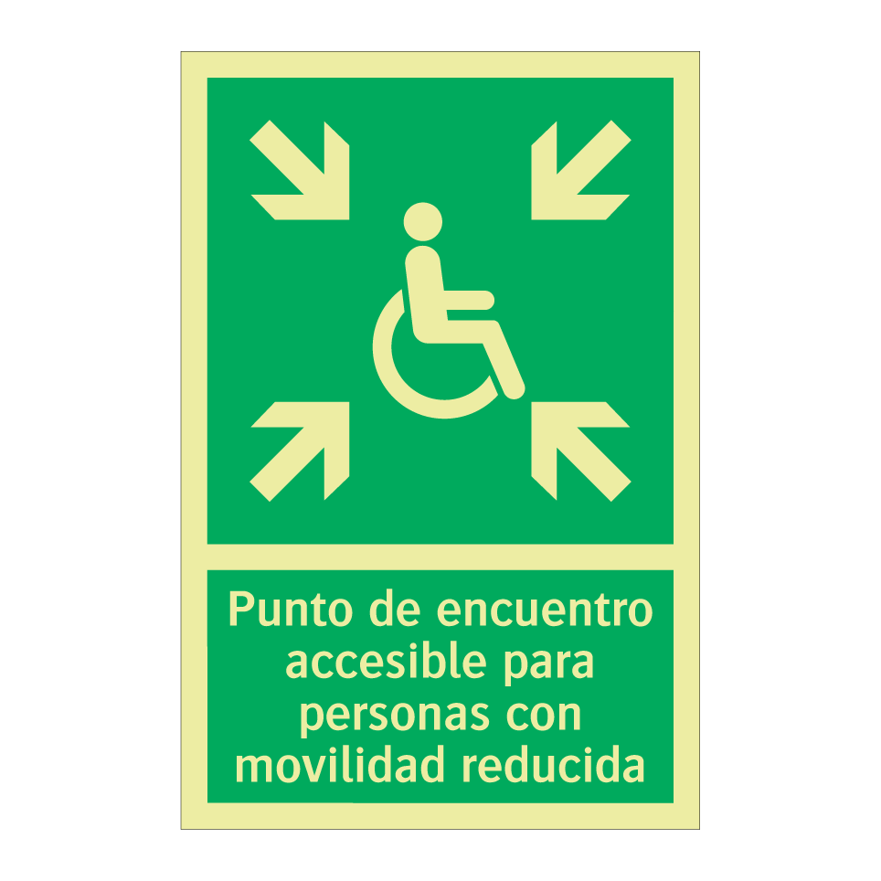 Punto de encuentro accesible para personas con movilidad reducida
