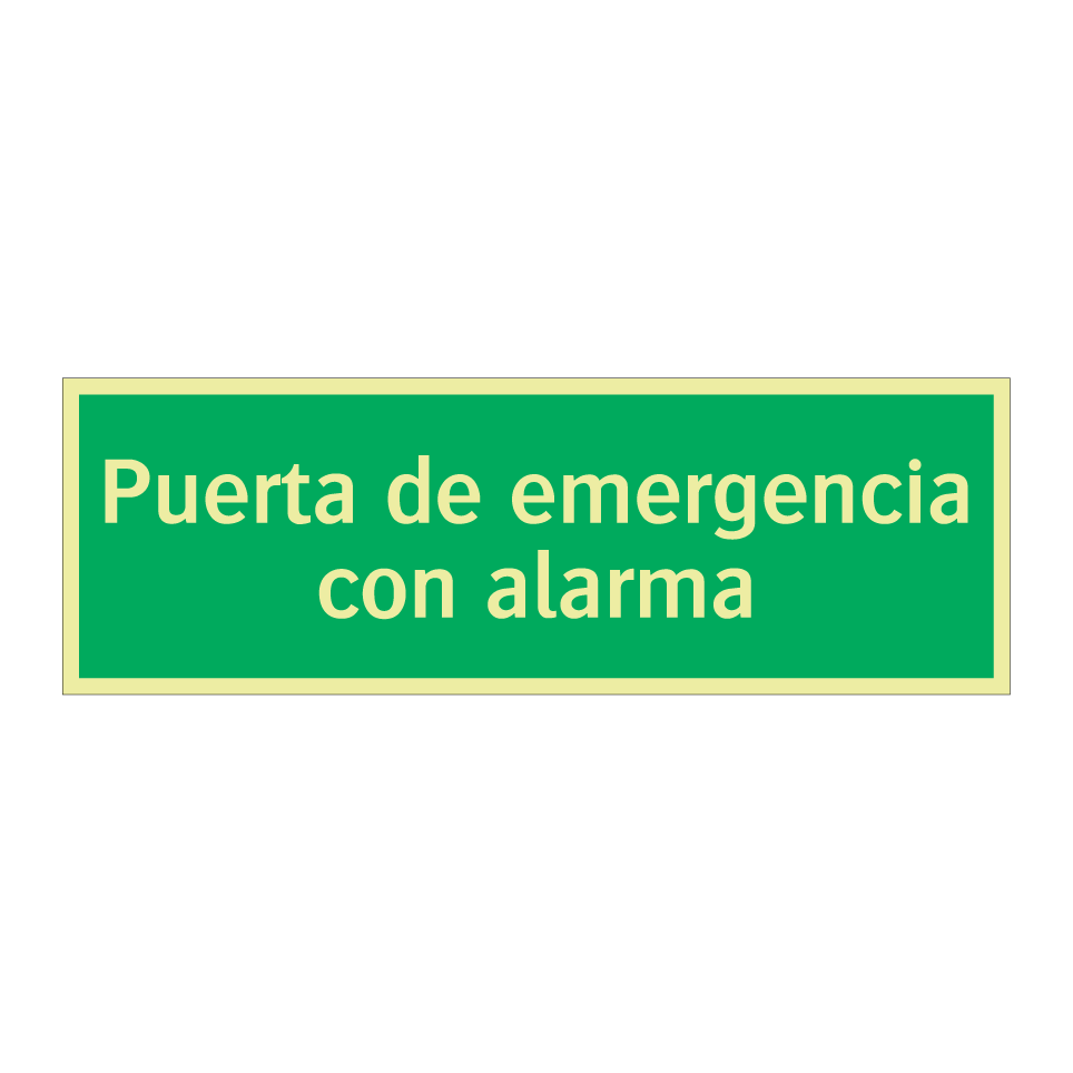 Puerta de emergencia con alarma