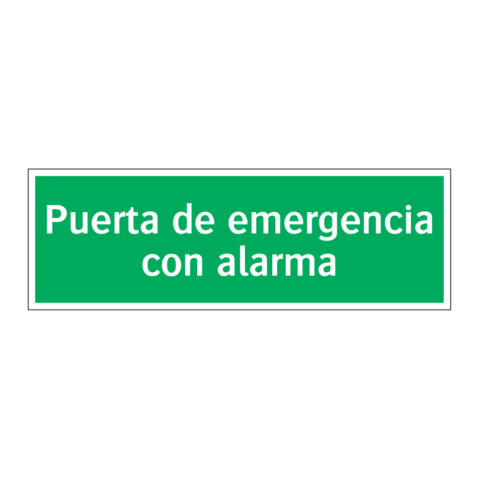 Puerta de emergencia con alarma