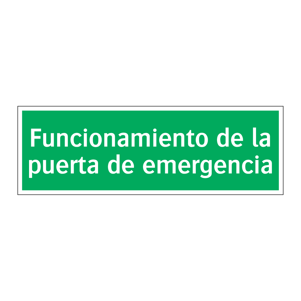 Funcionamiento de la puerta de emergencia