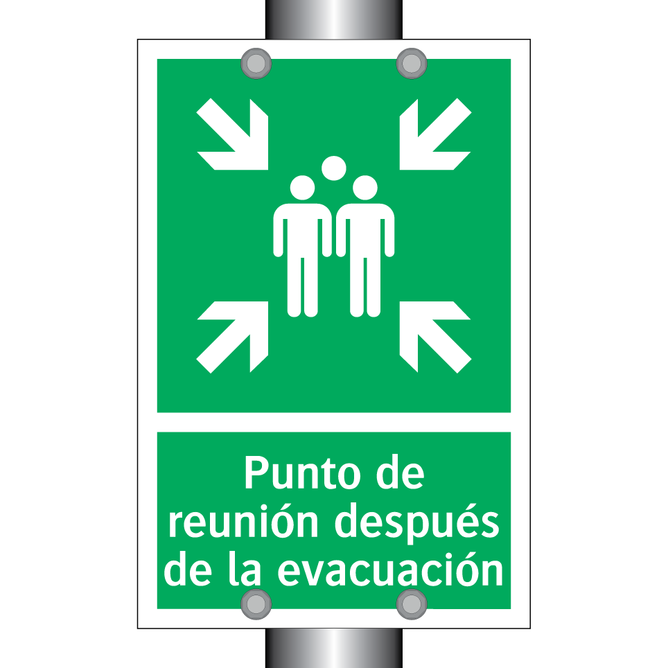 Punto de reunión después de la evacuación