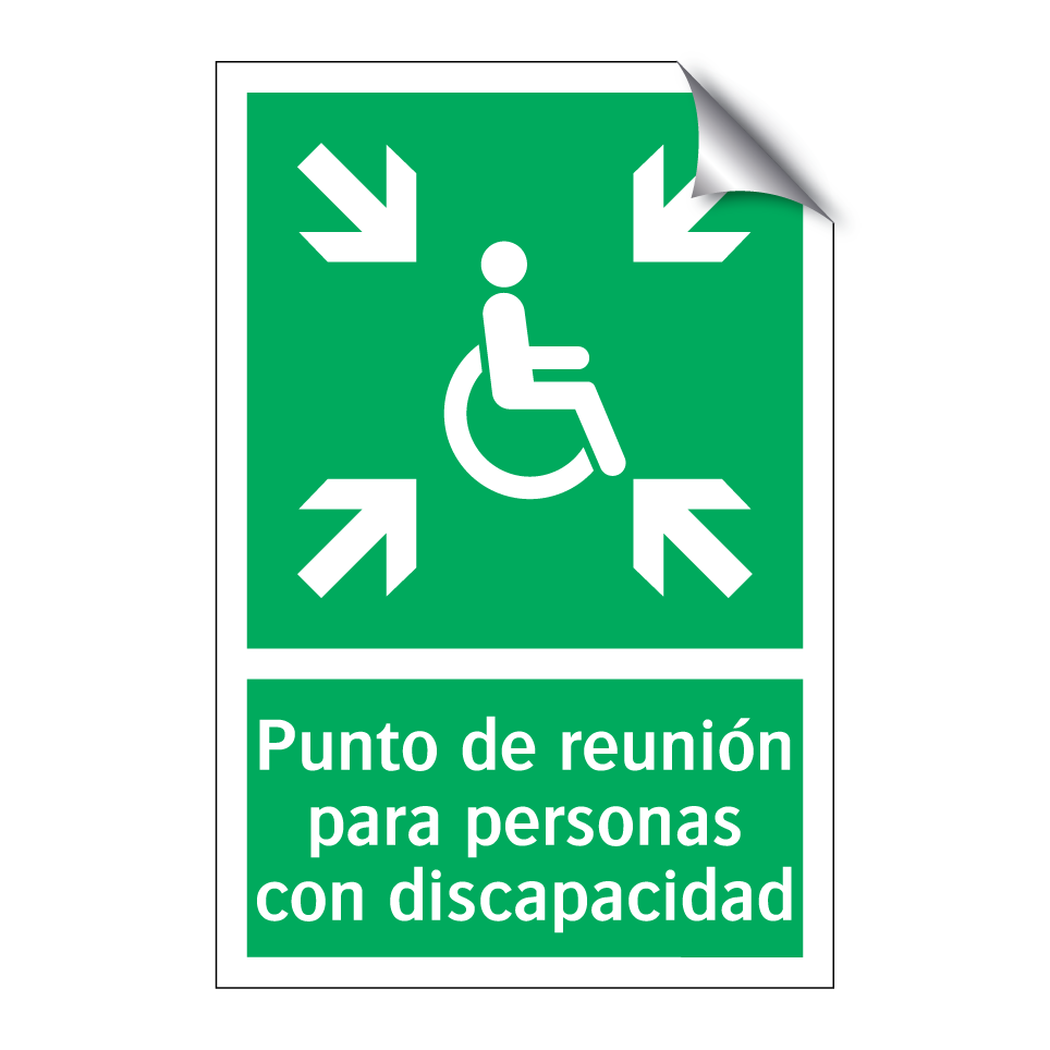 Punto de reunión para personas con discapacidad