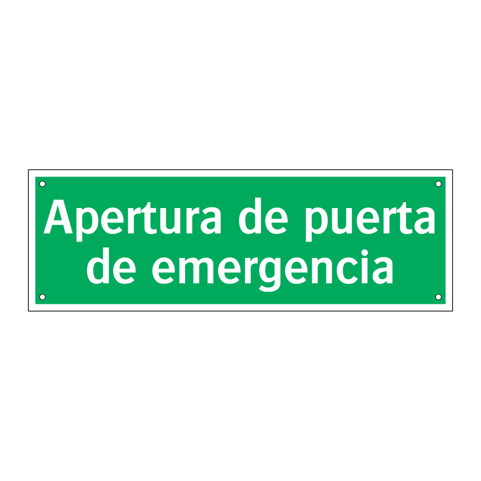 Apertura de puerta de emergencia