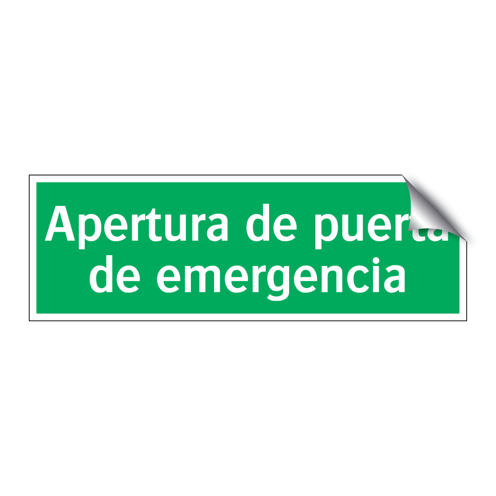 Apertura de puerta de emergencia