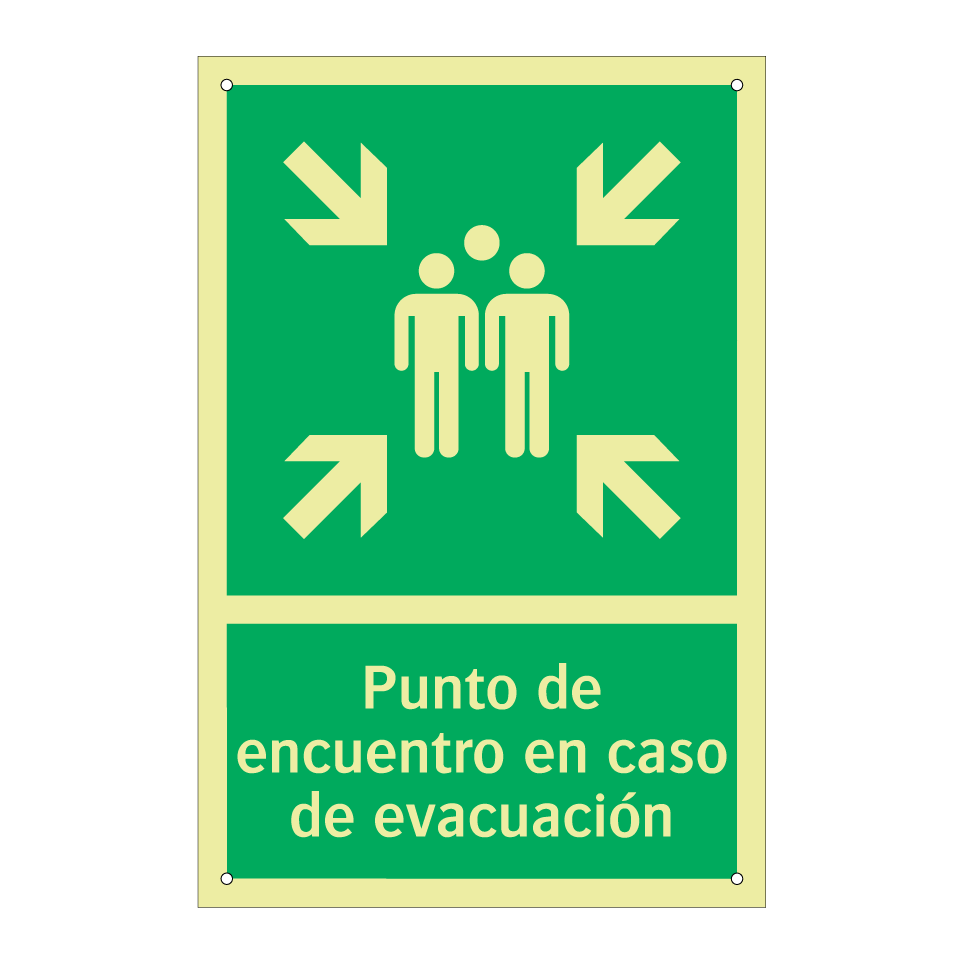 Punto de encuentro en caso de evacuación
