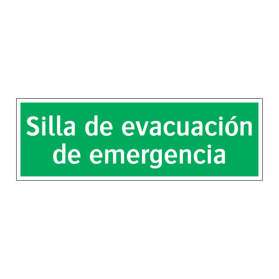 Silla de evacuación de emergencia