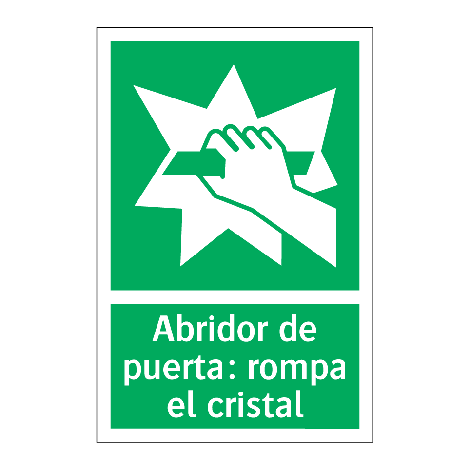 Abridor de puerta: rompa el cristal