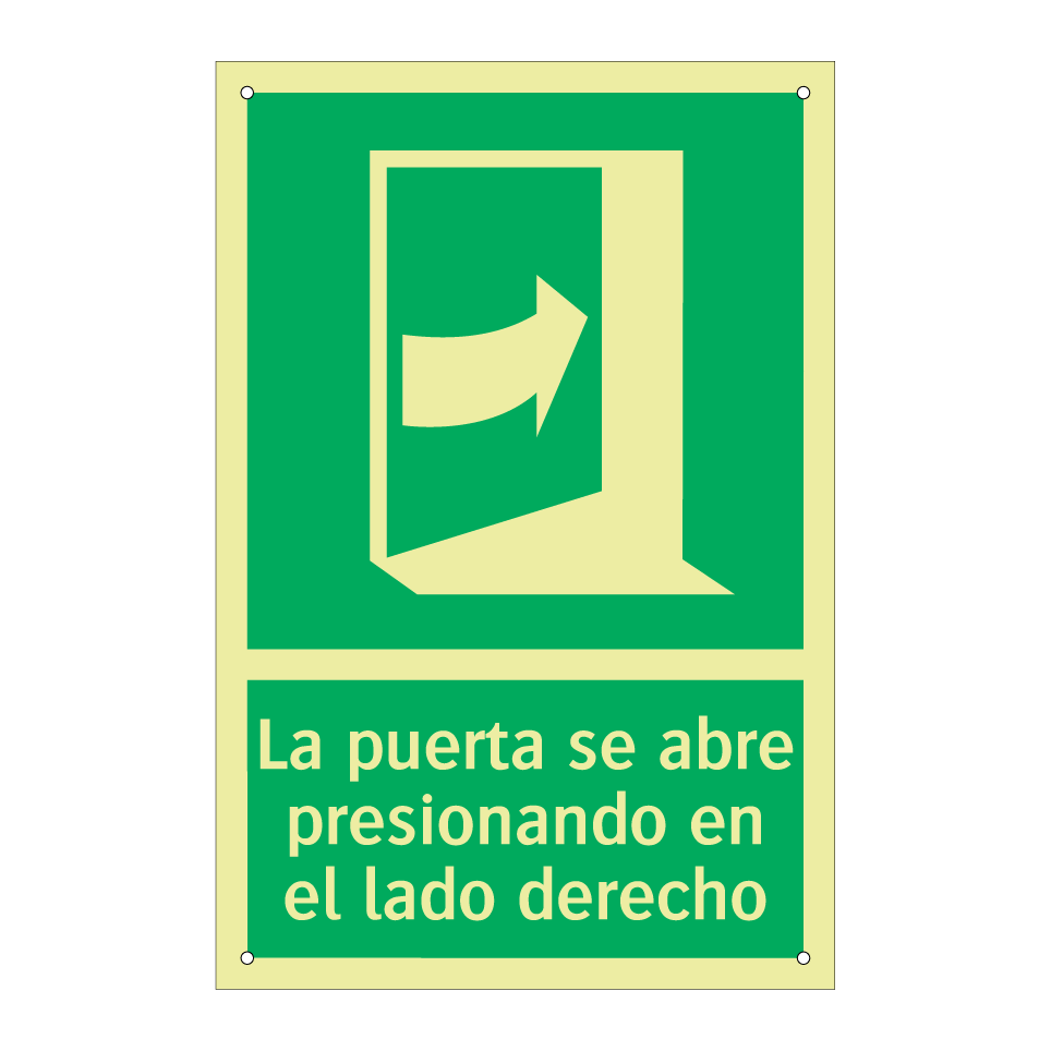 La puerta se abre presionando en el lado derecho