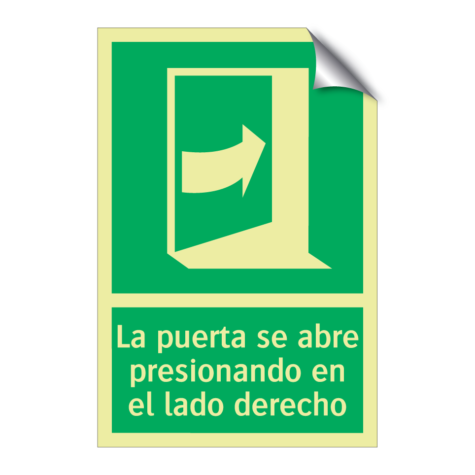 La puerta se abre presionando en el lado derecho
