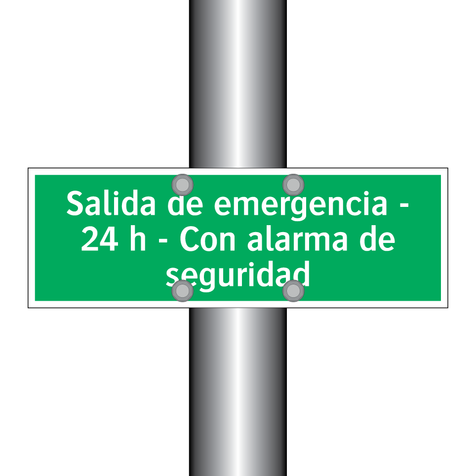 Salida de emergencia - 24 h - Con alarma de seguridad