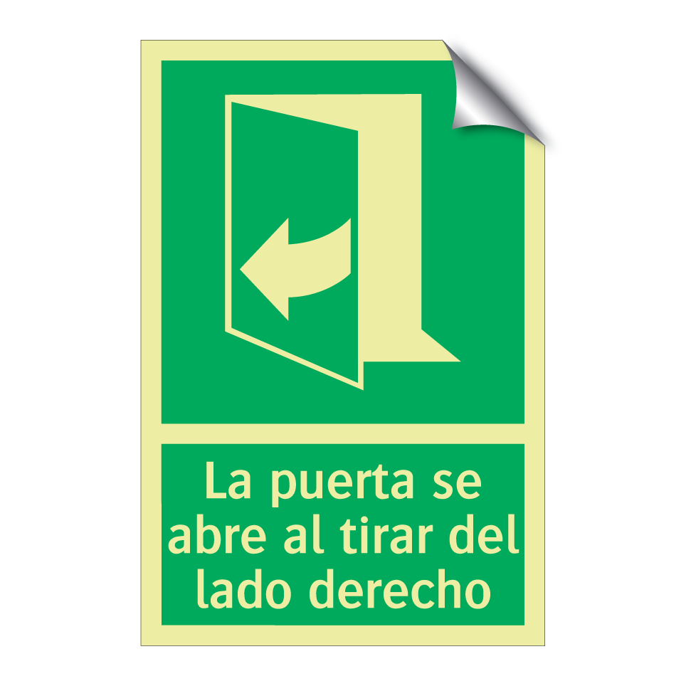 La puerta se abre al tirar del lado derecho