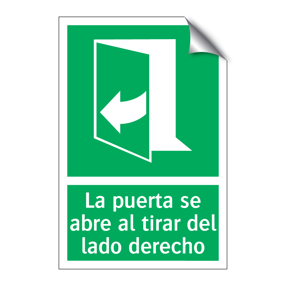 La puerta se abre al tirar del lado derecho
