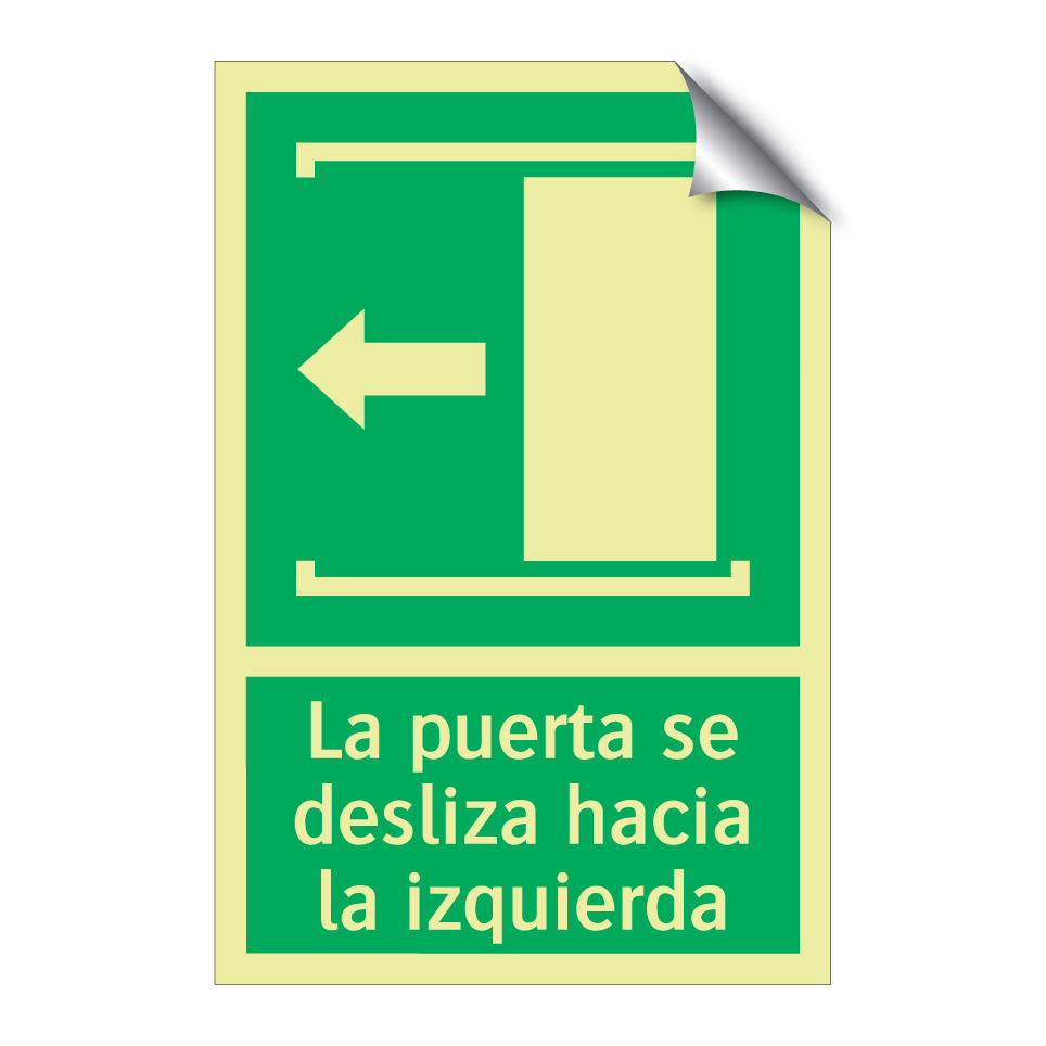 La puerta se desliza hacia la izquierda