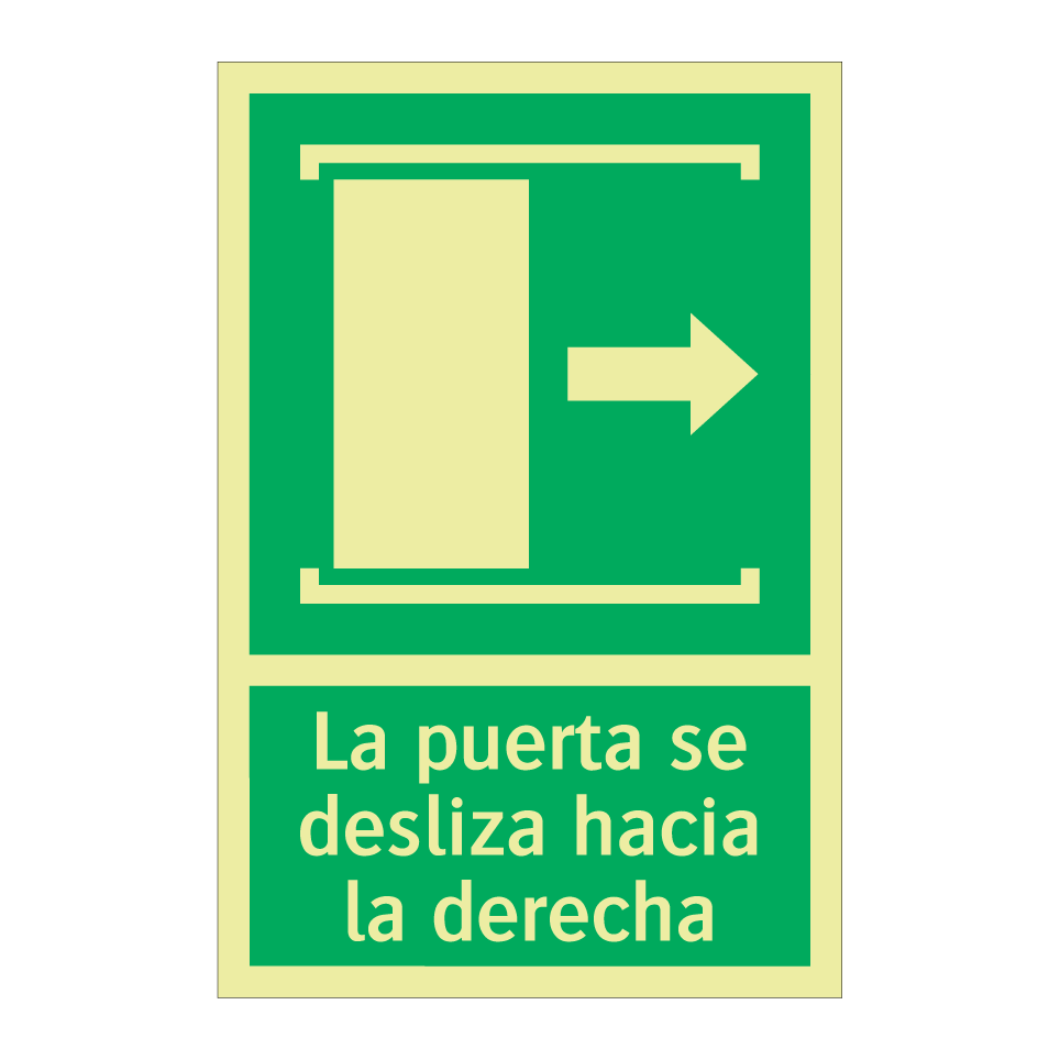 La puerta se desliza hacia la derecha