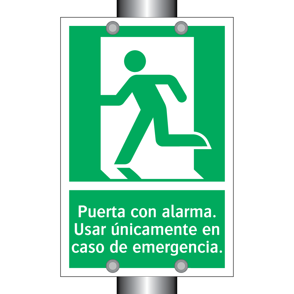 Puerta con alarma. Usar únicamente en caso de emergencia.