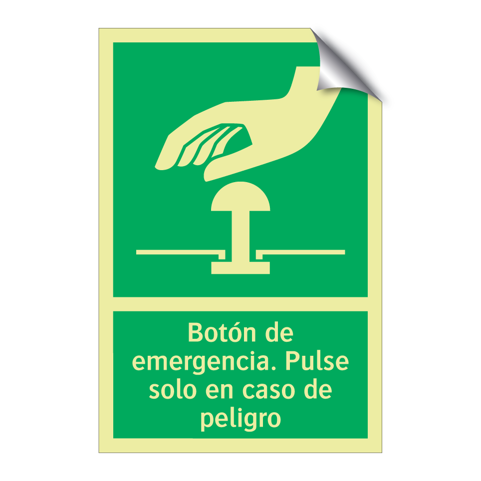 Botón de emergencia. Pulse solo en caso de peligro