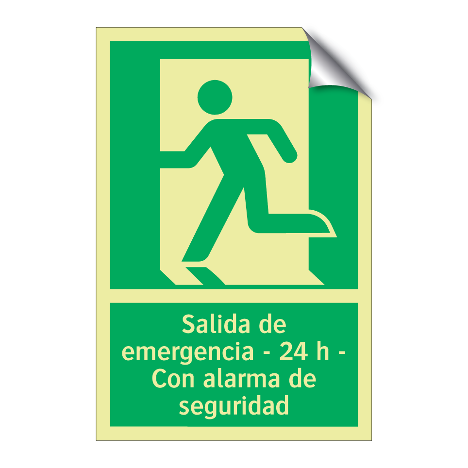 Salida de emergencia - 24 h - Con alarma de seguridad