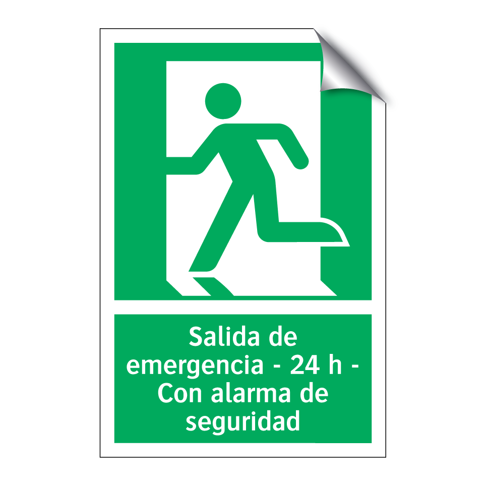 Salida de emergencia - 24 h - Con alarma de seguridad