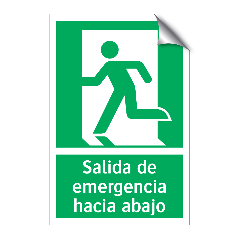 Salida de emergencia hacia abajo