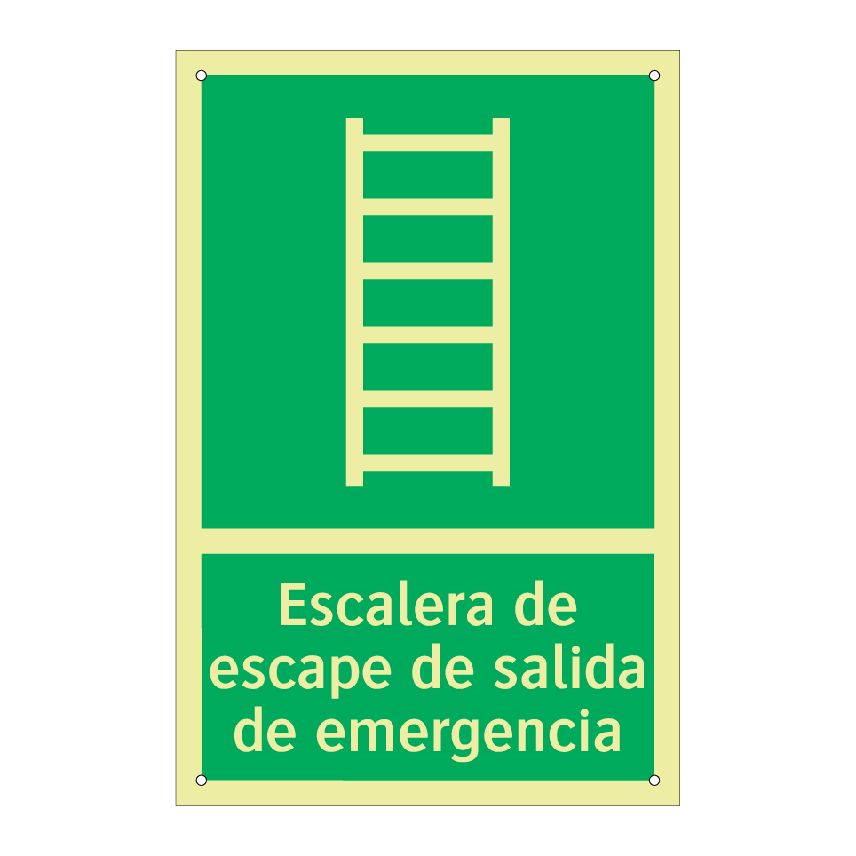 Escalera de escape de salida de emergencia