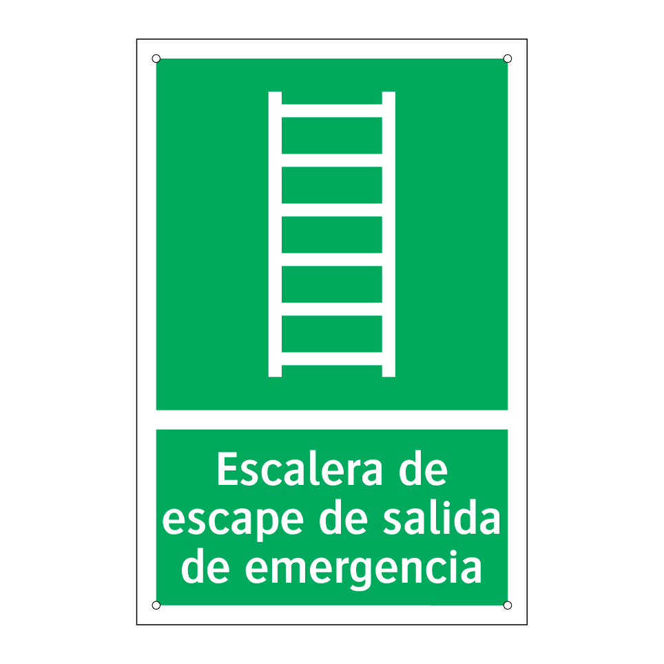 Escalera de escape de salida de emergencia