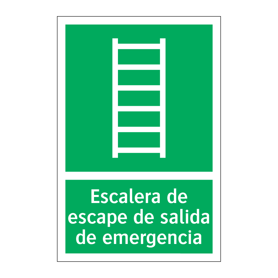 Escalera de escape de salida de emergencia