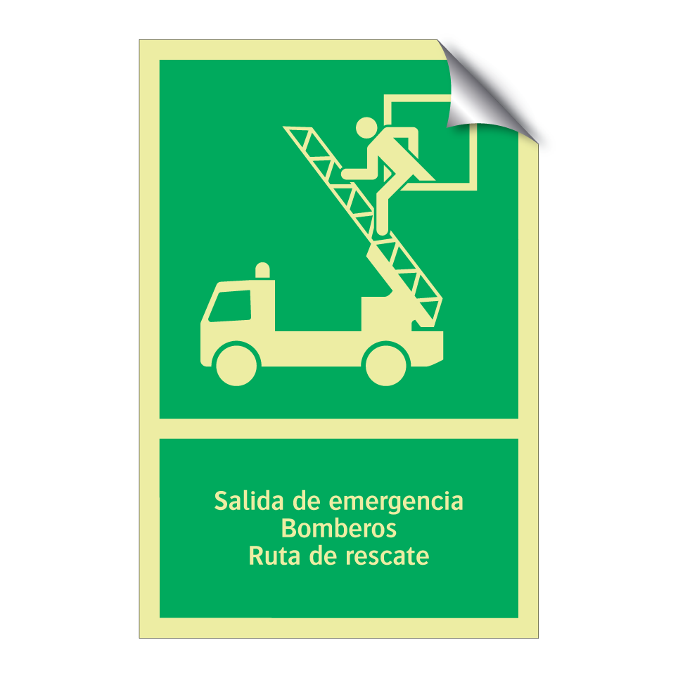 Salida de emergencia Bomberos Ruta de rescate