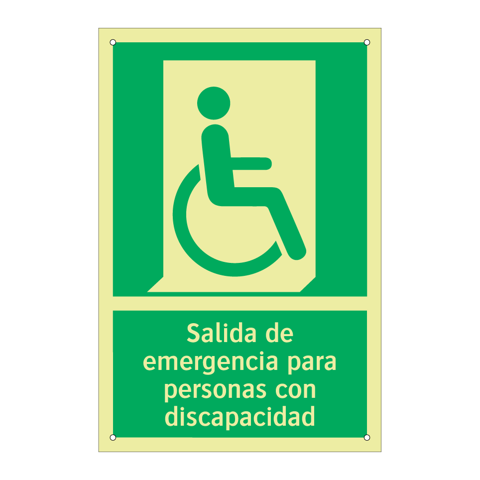 Salida de emergencia para personas con discapacidad