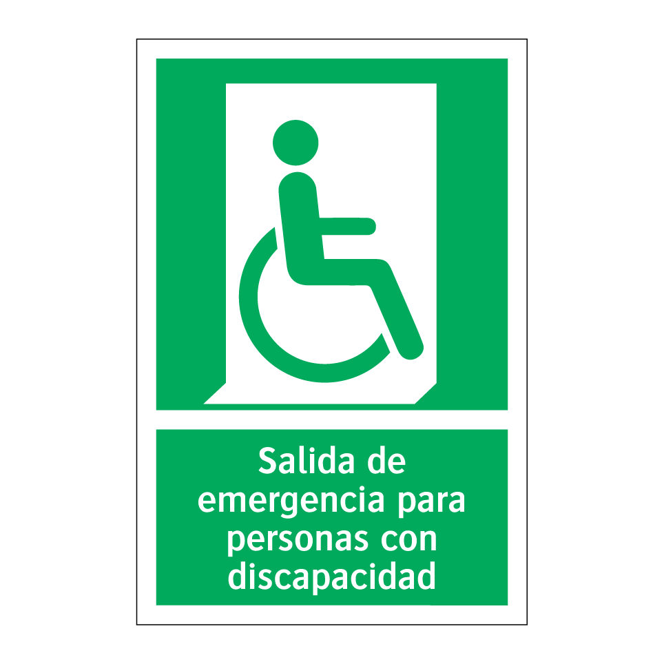 Salida de emergencia para personas con discapacidad