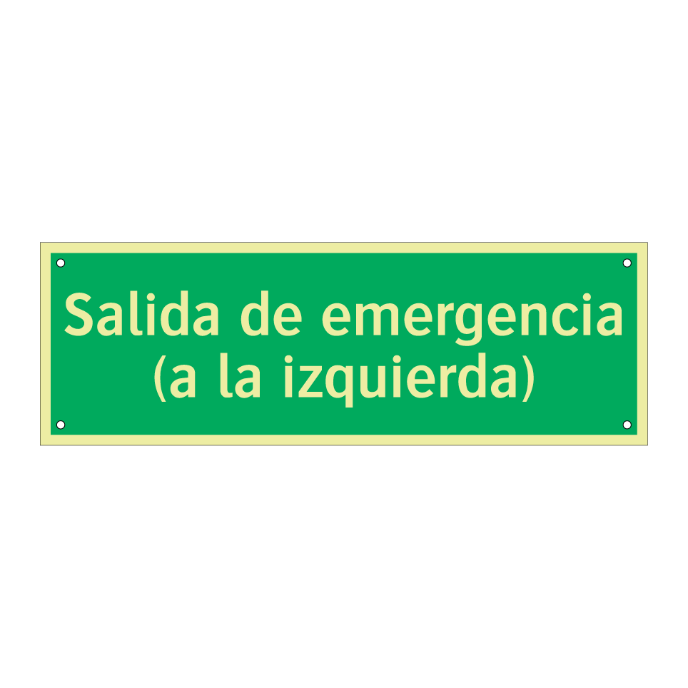Salida de emergencia (a la izquierda)