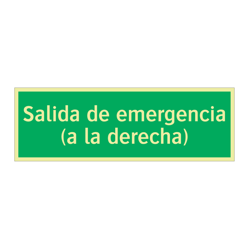Salida de emergencia (a la derecha)