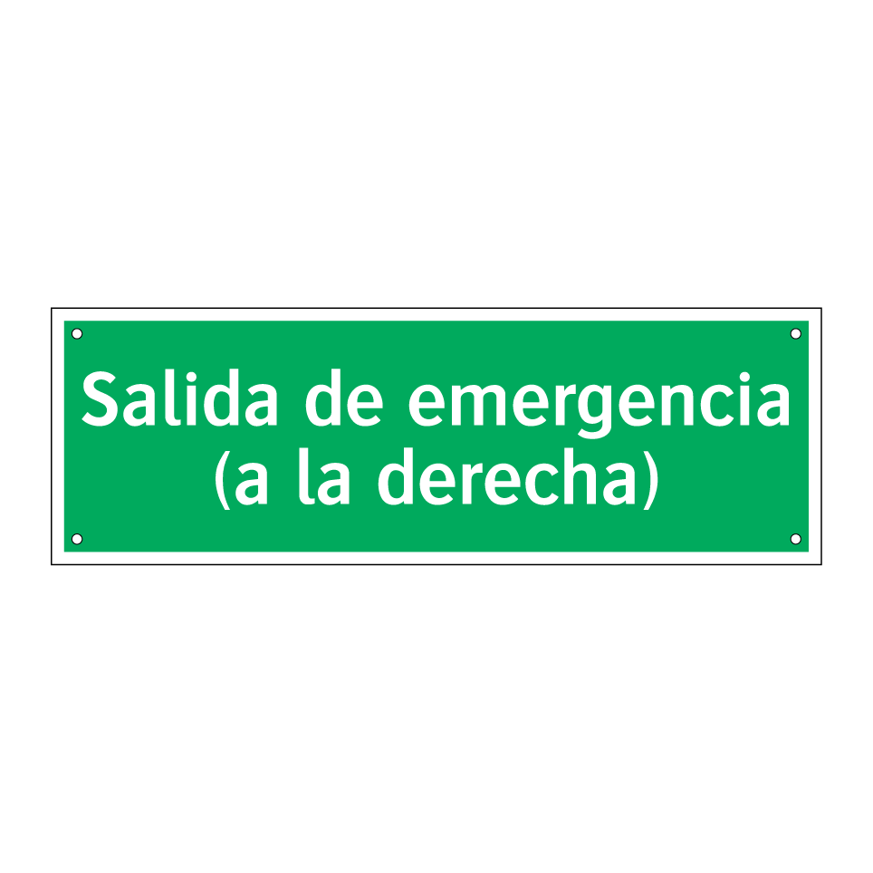 Salida de emergencia (a la derecha)