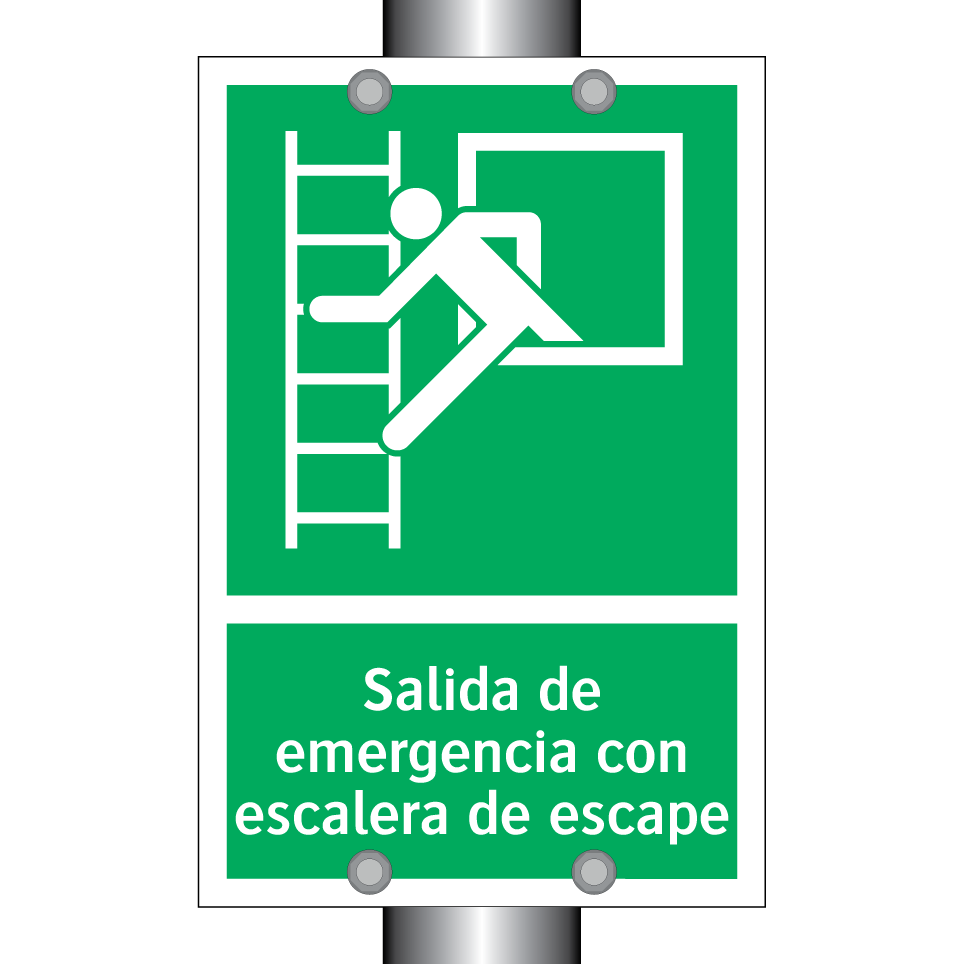 Salida de emergencia con escalera de escape
