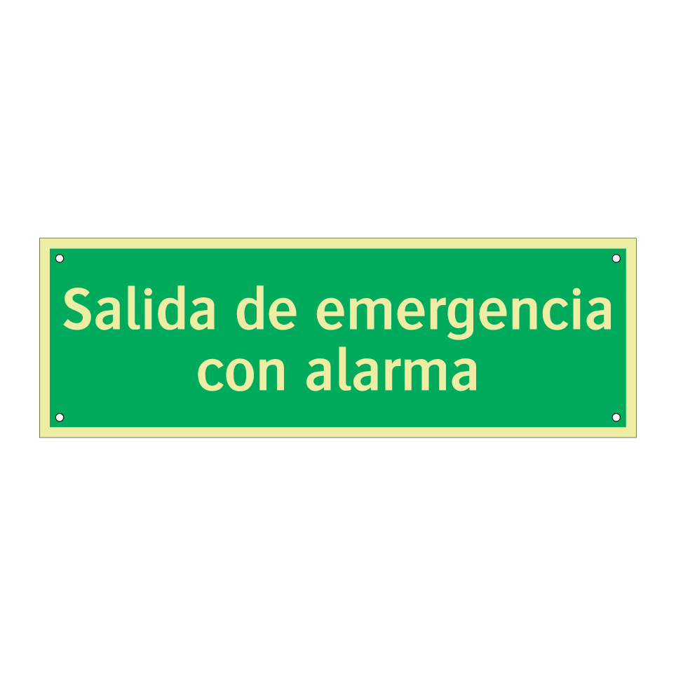 Salida de emergencia con alarma