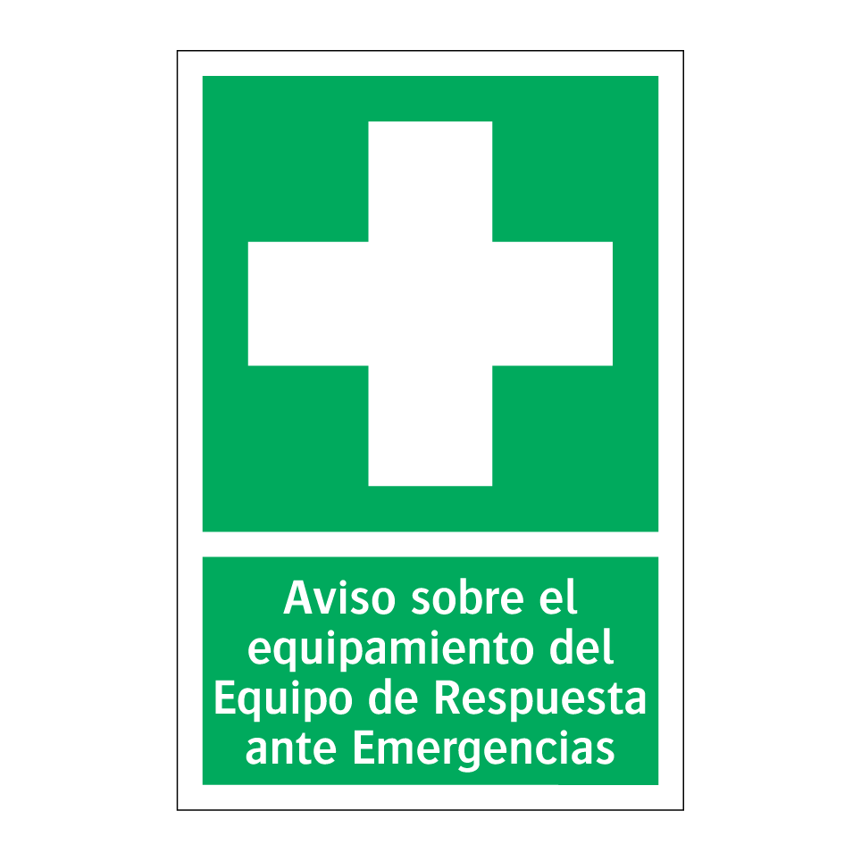 Aviso sobre el equipamiento del Equipo de Respuesta ante Emergencias