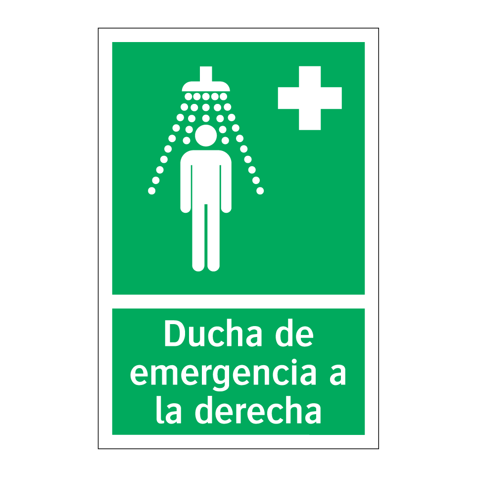 Ducha de emergencia a la derecha