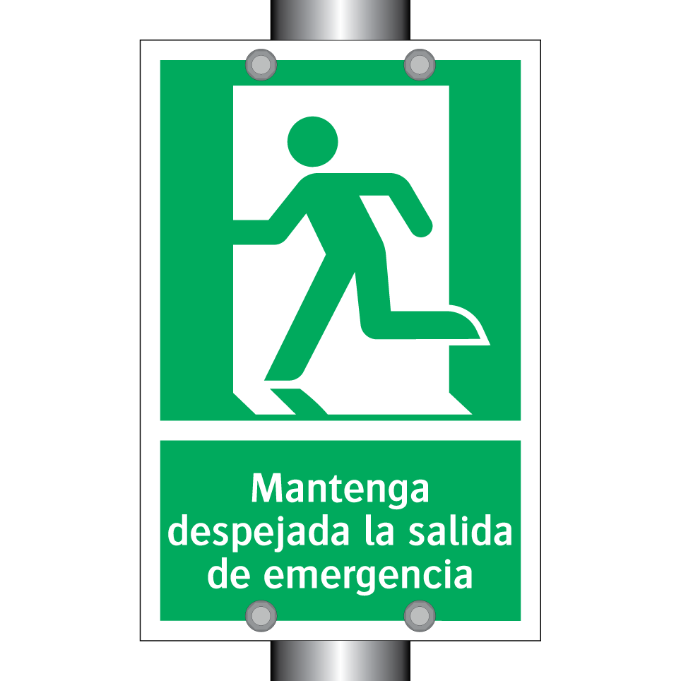 Mantenga despejada la salida de emergencia