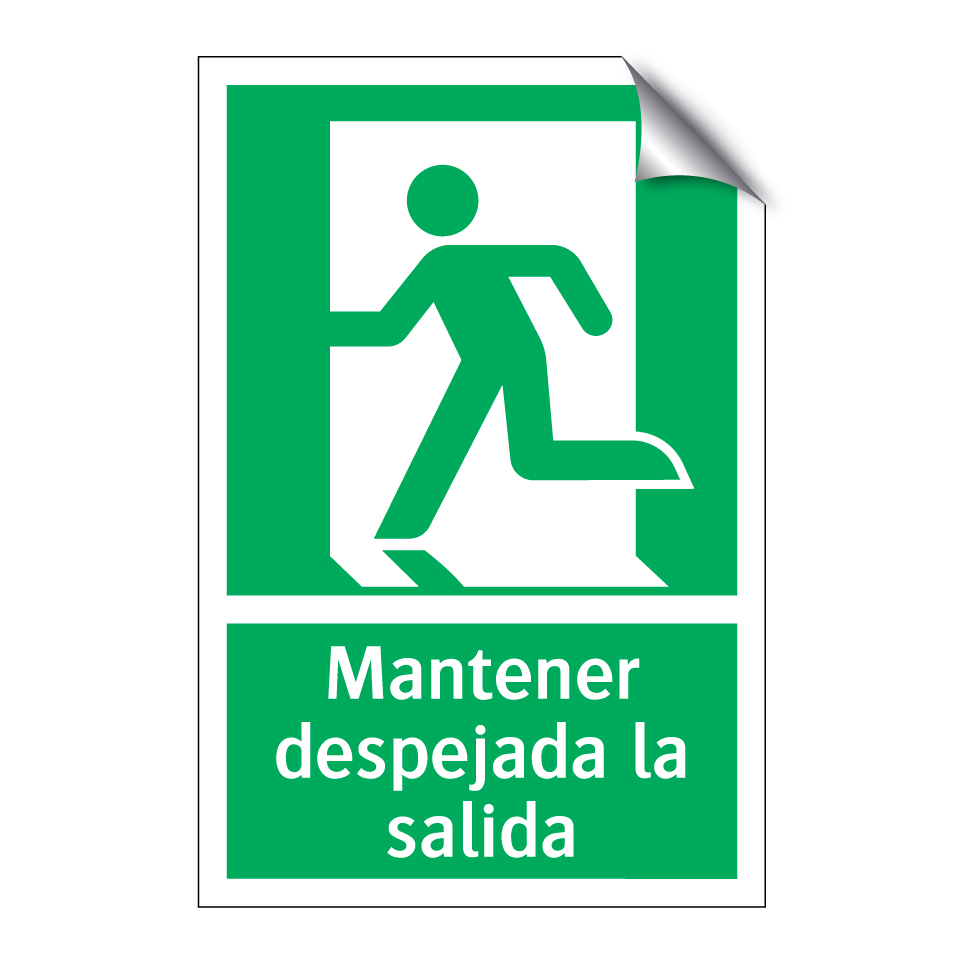 Mantener despejada la salida
