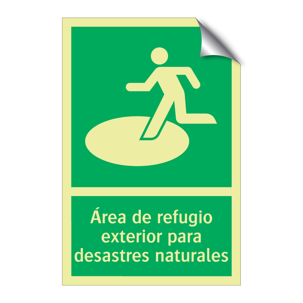 Área de refugio exterior para desastres naturales