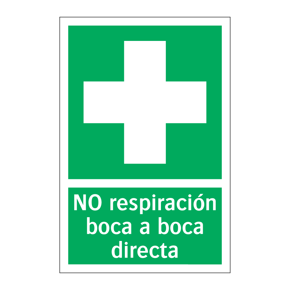 NO respiración boca a boca directa