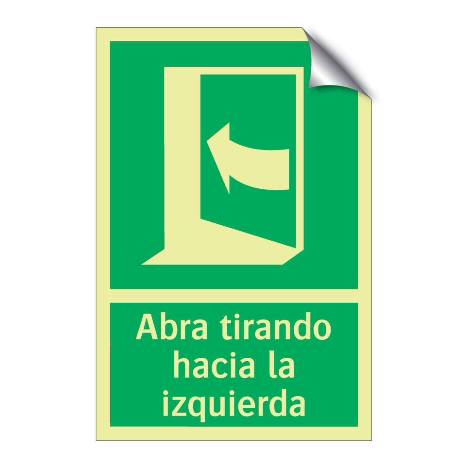 Abra tirando hacia la izquierda