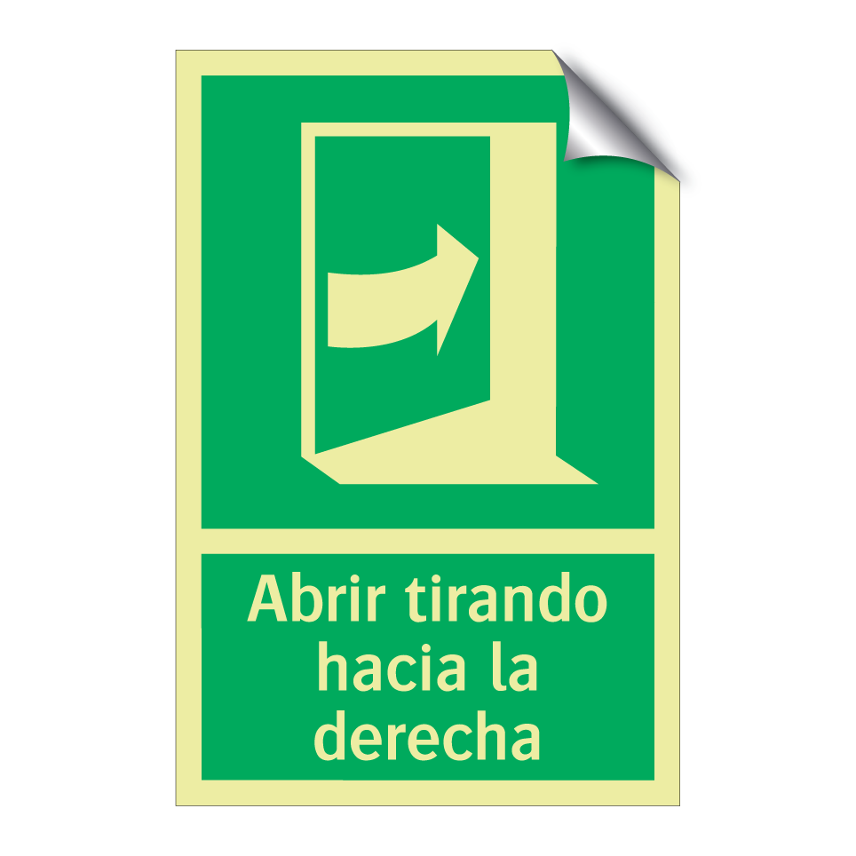 Abrir tirando hacia la derecha