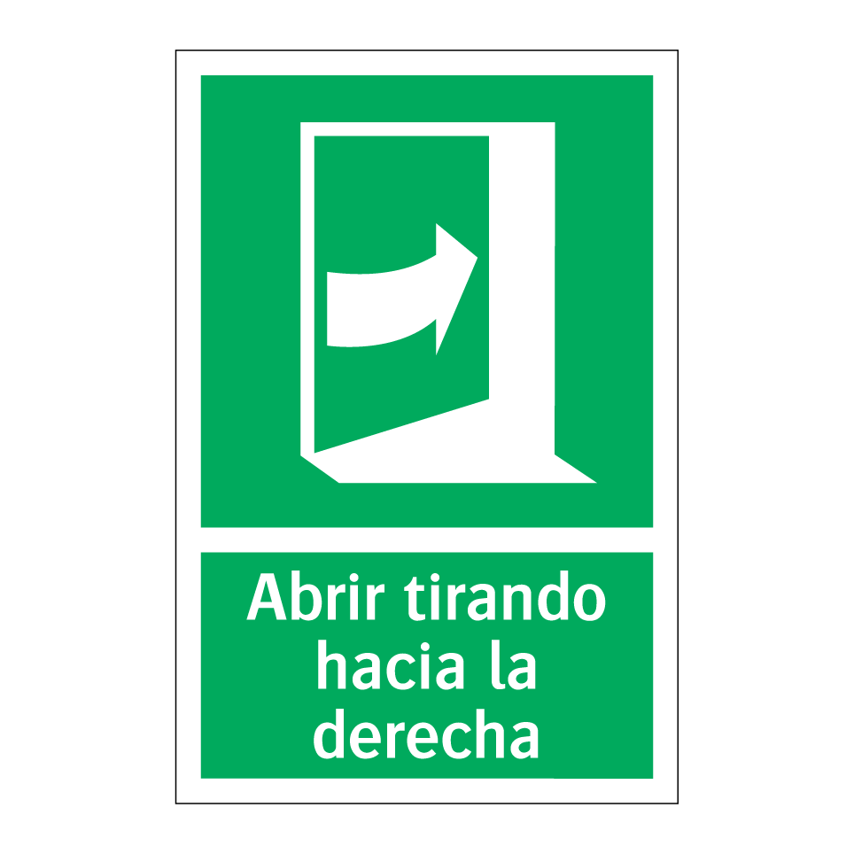 Abrir tirando hacia la derecha