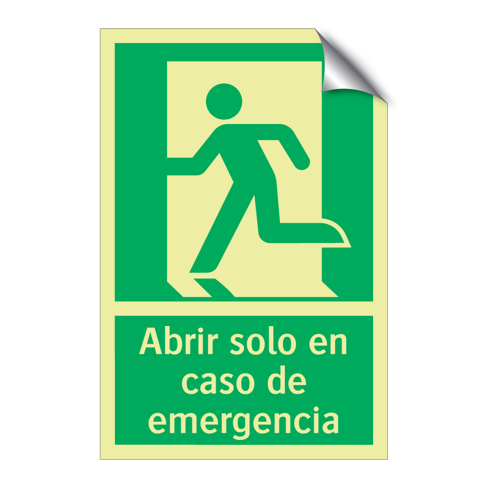 Abrir solo en caso de emergencia