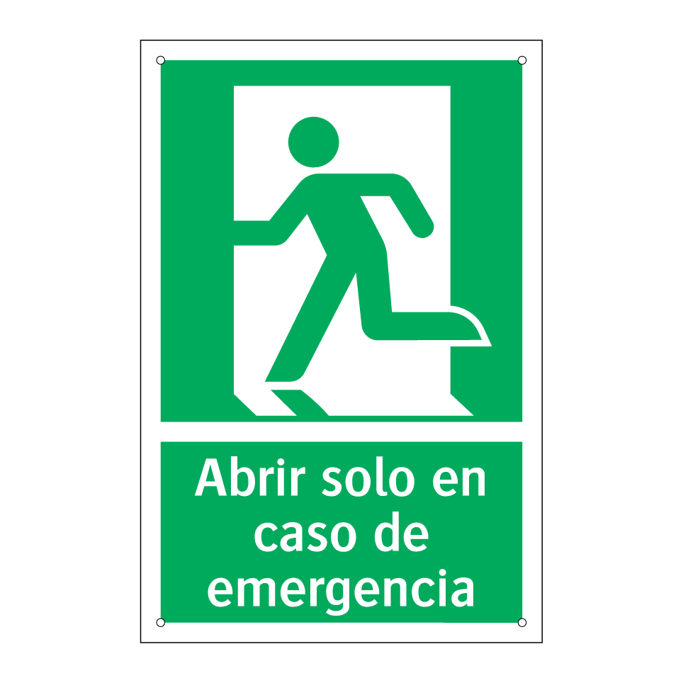 Abrir solo en caso de emergencia
