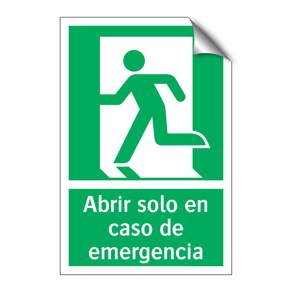 Abrir solo en caso de emergencia