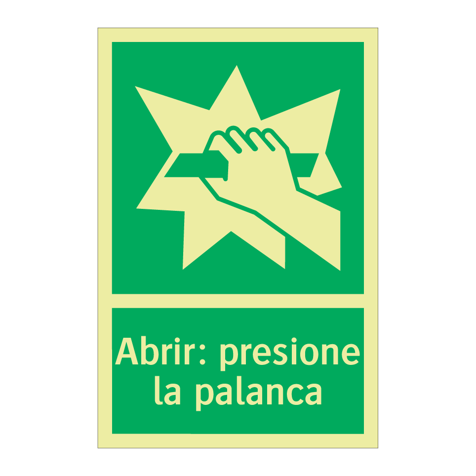 Abrir: presione la palanca