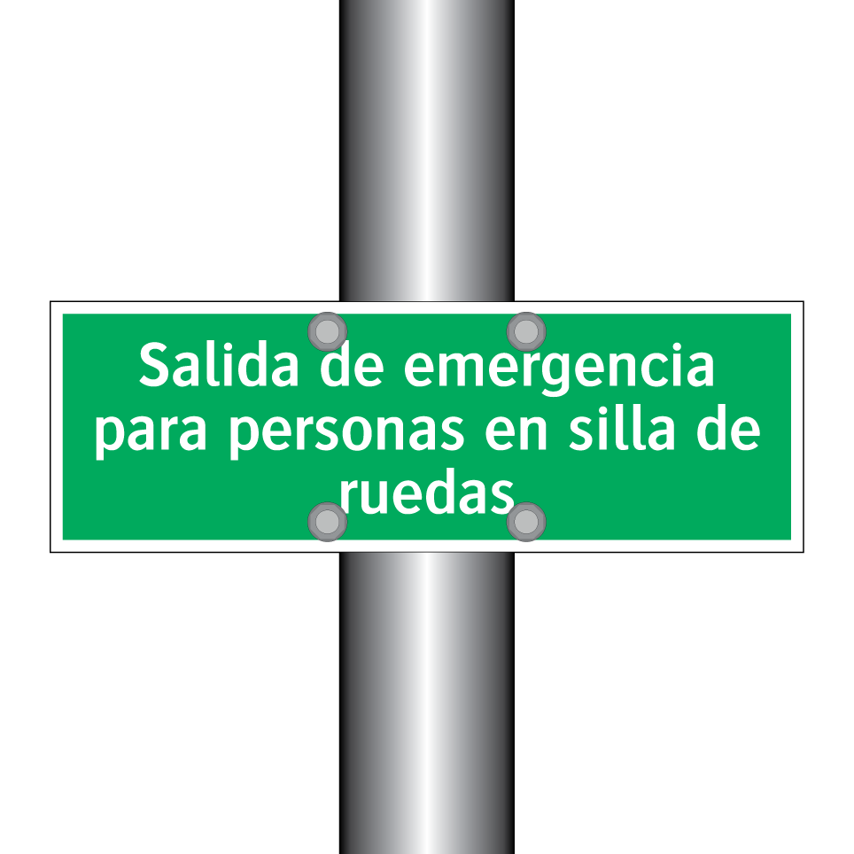Salida de emergencia para personas en silla de ruedas